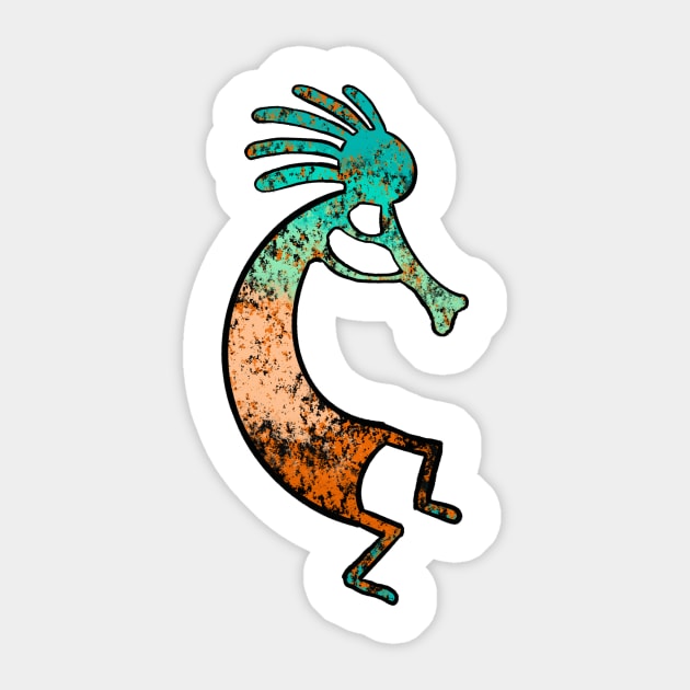 Kokopelli Illustration Sticker by WelshDesigns